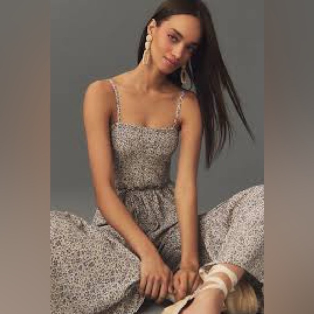NEW BISHOP + YOUNG carmella wide leg jumpsuit “Under the Summer Sky” size small - Picture 2 of 14